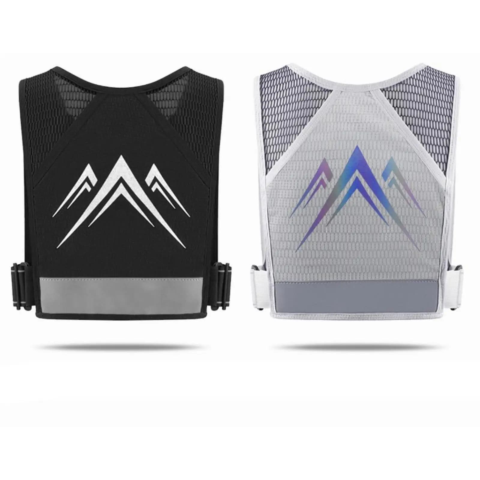 Gilet Idratazione Riflettente con Tasche, Zaino Portatile, Sacca Idratazione, Borsa Sportiva per Trail, Corsa, Escursionismo, Campeggio Donna