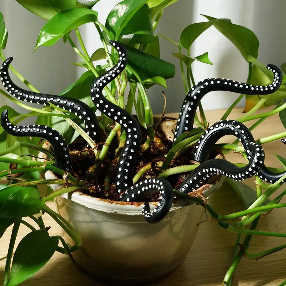 Sea Tentacle 7-piece Set Resin Decoration Tentacle Plant Post Decoration Octopus Plant Post Unique Home Flowerpot Ornament