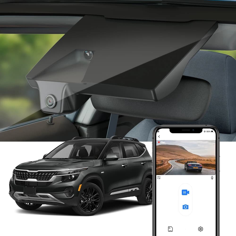 Dash Cam Fitcamx 4K for Kia Seltos 2021-2026, Car Camera with UHD Recording and Wide Angle of Vision, Night Vision