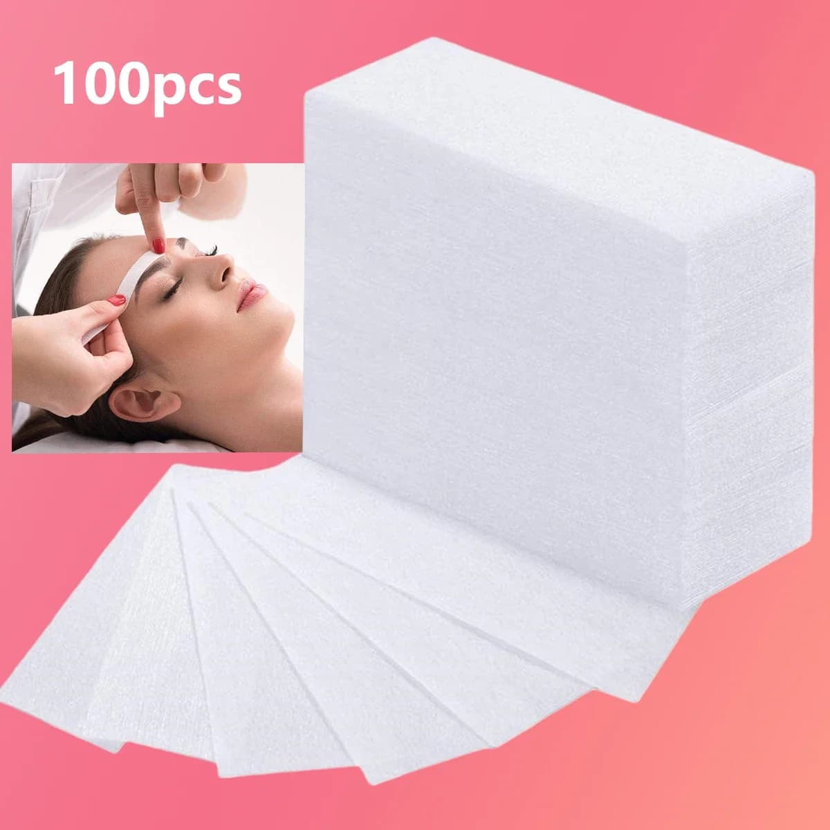100/200 Strisce di Cera Depilatoria in Tessuto Non Tessuto per Rimozione Peli Corpo Gambe Braccia, Rotolo di Carta Depilatoria di Alta Qualità