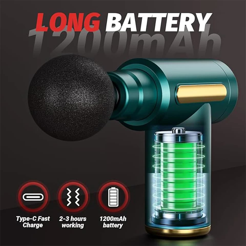 Background Muscular Relaxation Portable Massage Gun, Dynamic Vibrator for Muscular Fascism with Body Care Display