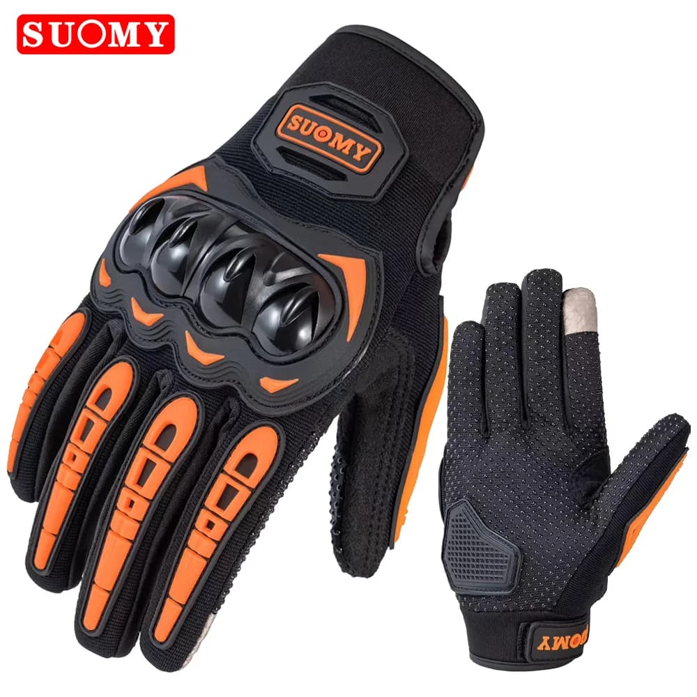 Guanti da moto Suomy, guanti estivi in rete traspirante, guanti da moto per uomo e donna, guanti da motocross con touch screen, guanti da ciclismo con touch screen