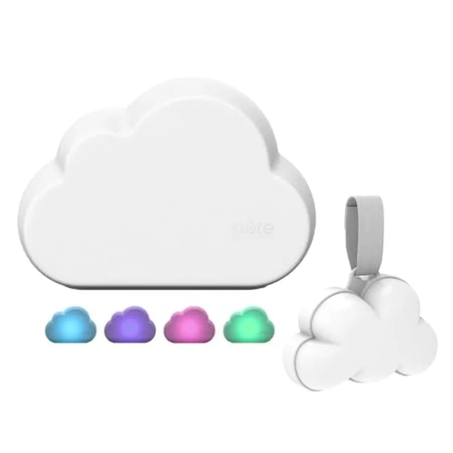 Umidificatore a ultrasuoni Pure Enrichment PureBaby Cloud con macchina del suono portatile PureBaby Cloud e luce notturna