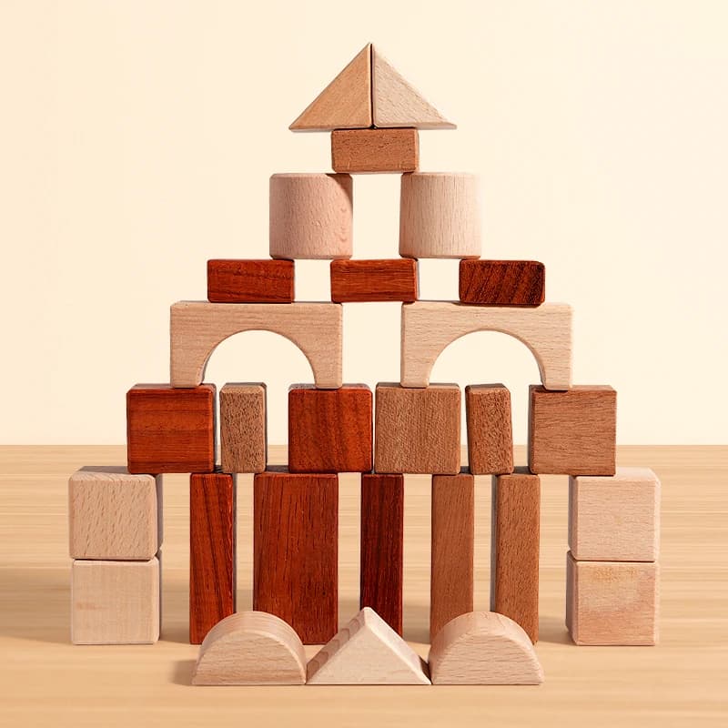 29 pezzi in legno fai da te building block nuovo modello educativo precoce Montessori giocattolo per bambini di età 5-7 scatola regalo di compleanno confezionato