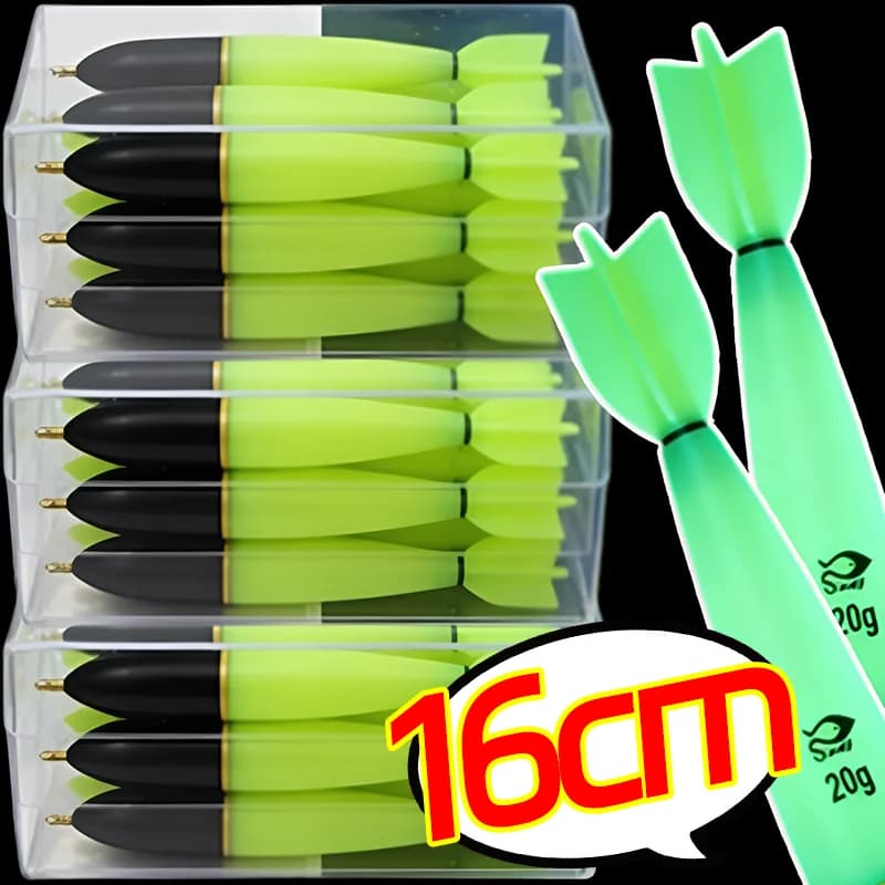 Luminous Rock Fishing Float Day Night Use Bobber Durable Plastic High Impact Resistant Long Casting Electronic for Night Fishing