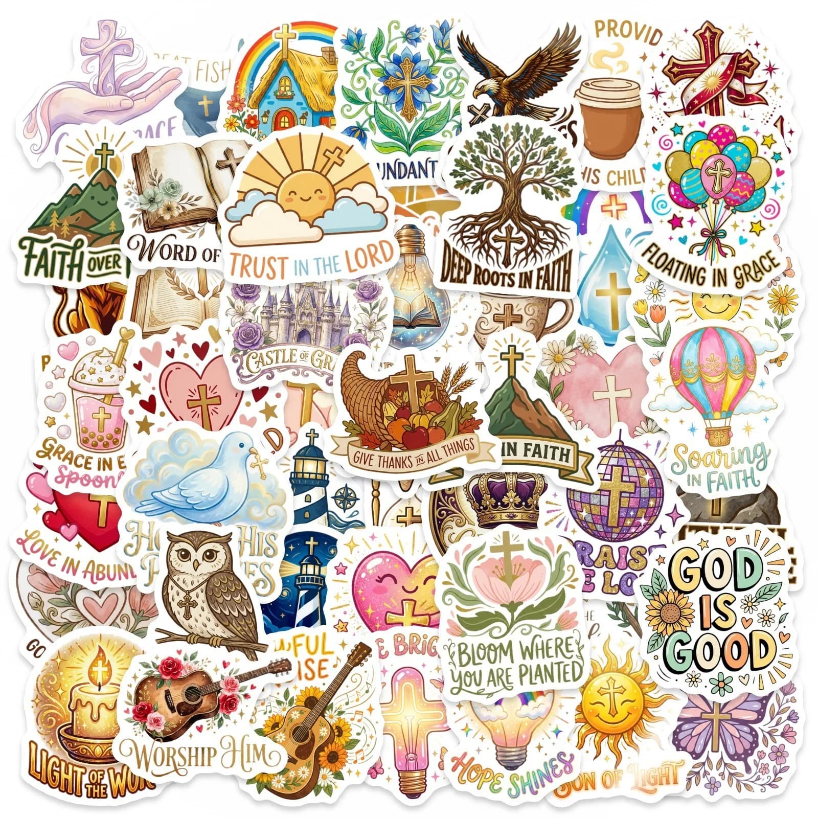 50/100 Pezzi Adesivi Ispirazionali Retrò HD ad Acquerello Impermeabili per Scrapbook, Tazze, Valigie, Telefoni, Caschi, Album, Cartelle e Decalcomanie