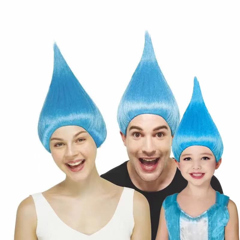 Troll Festival Magic Elf Role Dress Up Headgear Halloween Parent Child Performance Onion Headwear Flame Wig Water Droplet Head