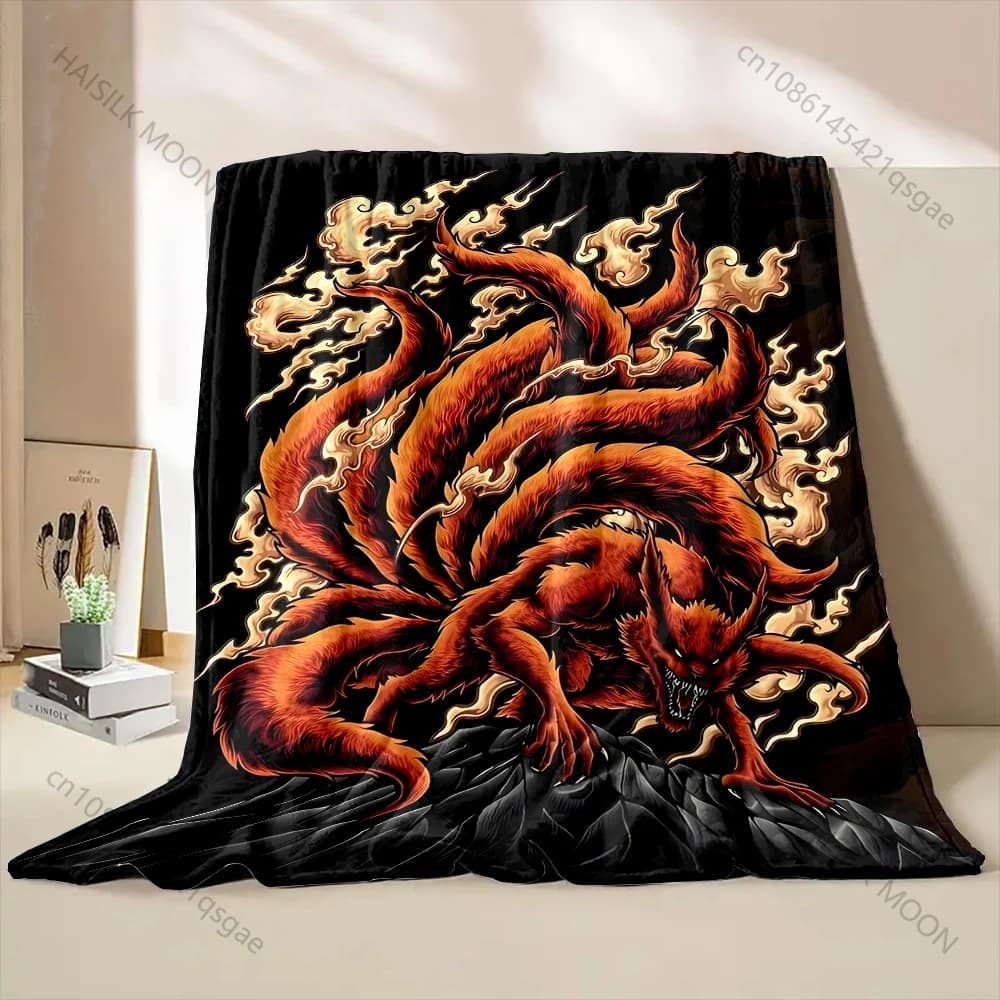 1PC Giappone Mitologia Volpe K-Kurama Stampa Coperta Morbido Soffice Lancio Per Bambini Per Adulti Trapunta Divano Letto Coperta di Lancio di Viaggio All'aperto di Campeggio
