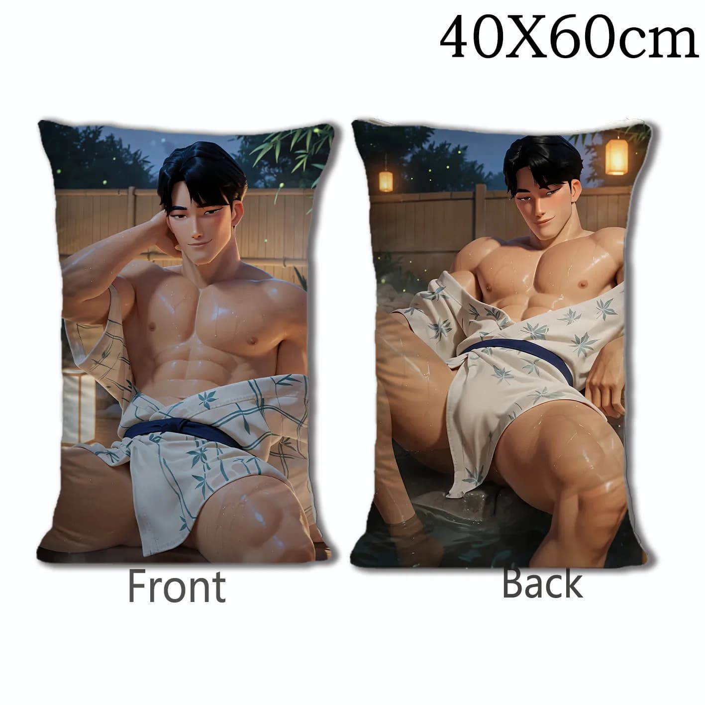 Dakimakura Anime Boys Pillow Cover Sofa Cushion Double-side Print Throw Pillow Case 40X60cm