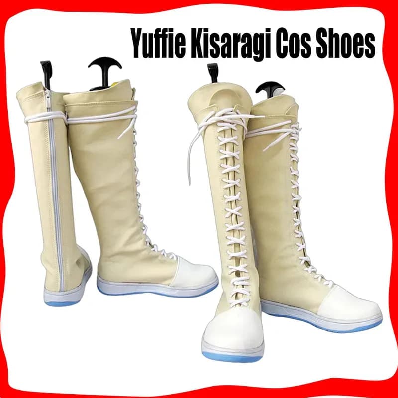 Gioco Anime Cos Final Yuffie Kisaragi Scarpe Cosplay Stivali Donne Costumi di ruolo Accessorio Carnevale di Halloween Custom Made kn.7