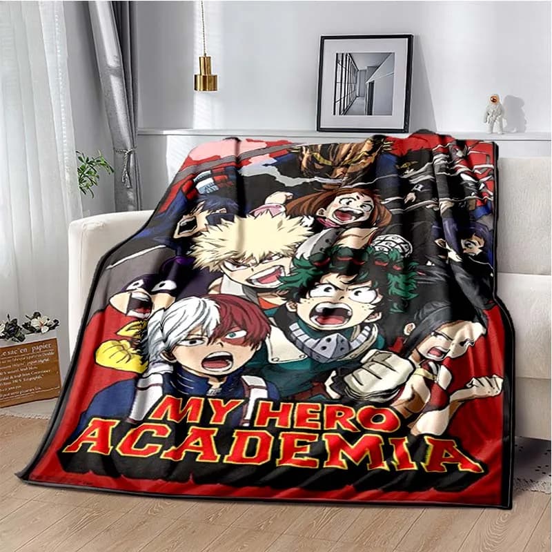 My Hero Academia Anime Manga Print Flannel Blanket Ultra Soft Warm Throw For Bedroom Living Room Indoor Home Decor Holiday Gift