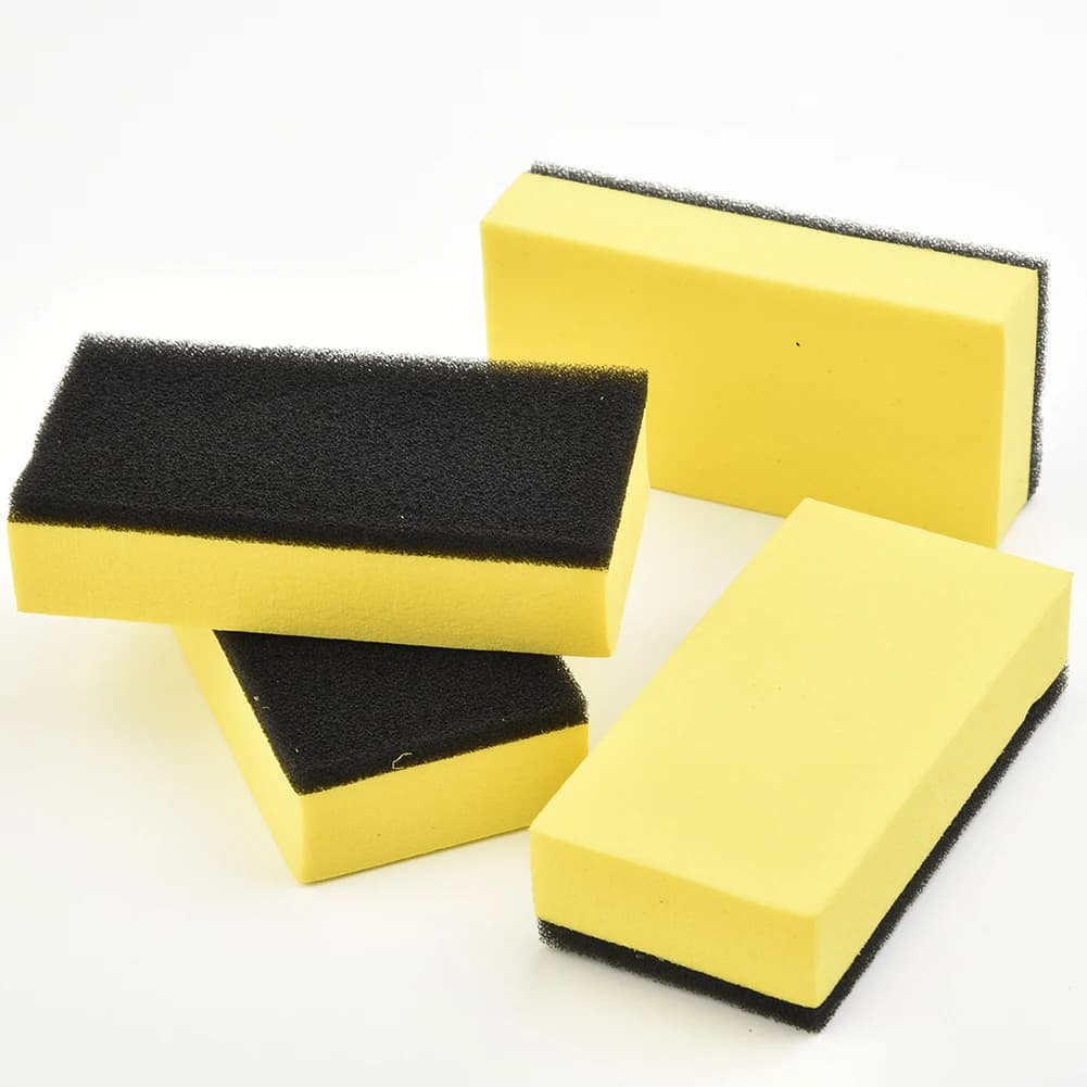 5/10/20PCS Spazzola in spugna Pulizia auto Dettagli Tamponi in schiuma Lucidatura Spugna Strumento Ceretta Giallo Protable Affidabile