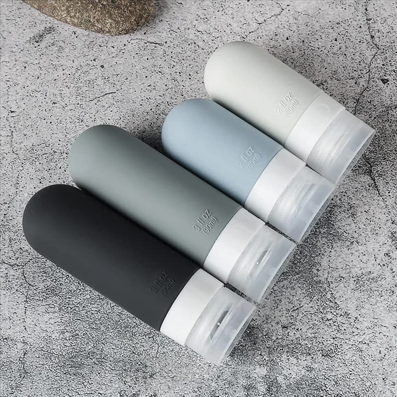 ABAE-Essential Travel Companion: set di bottiglie in silicone a prova di perdite da 17 pezzi per il lavaggio del corpo, balsamo e altri articoli da toeletta