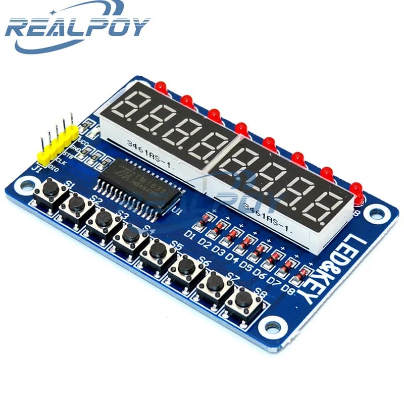 Display chiave modulo TM1638 per AVR Arduino Nuovo tubo LED digitale a 8 bit a 8 bit
