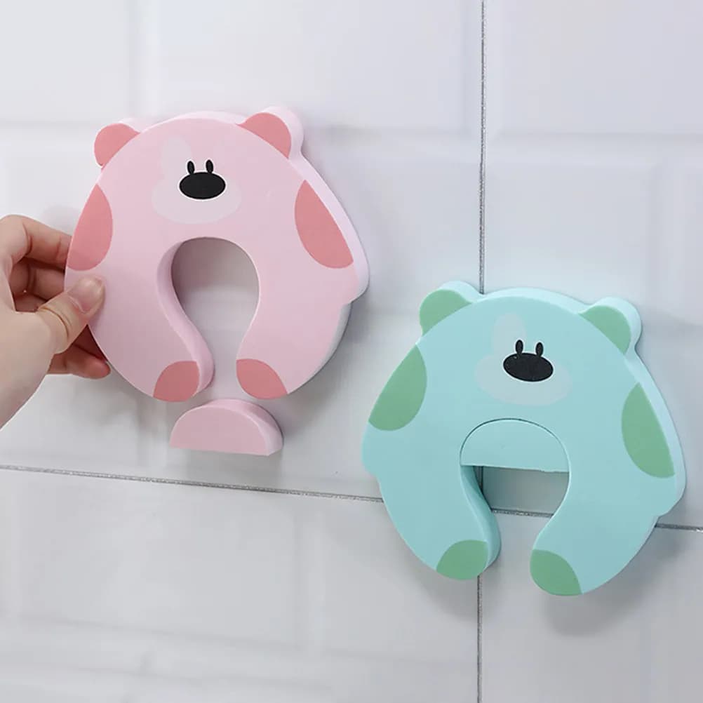 Set di 3 Fermaporta con Protezione Anti-Pizzicamento, Colori Cartoon, per Casa e Ufficio