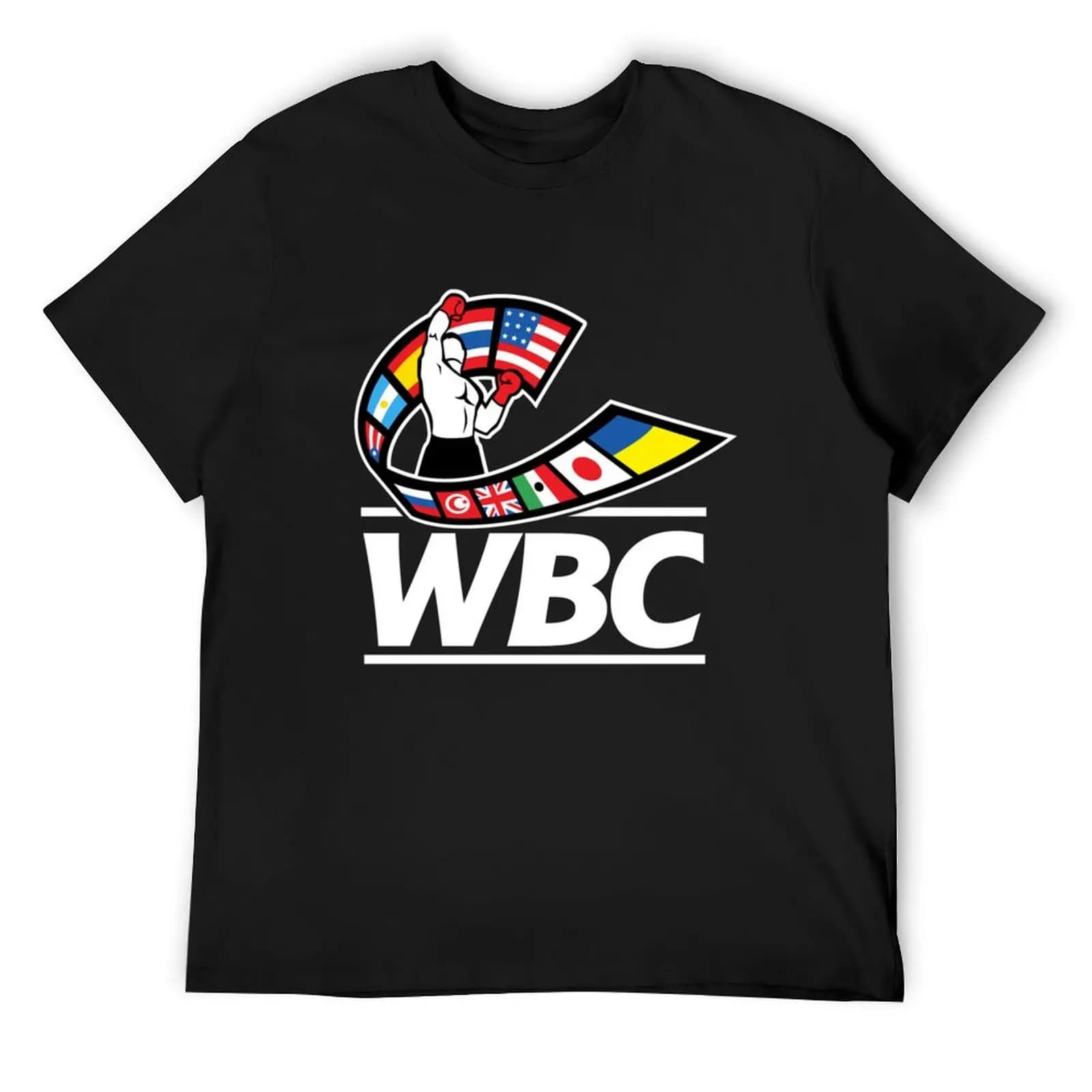 T-shirt campione del mondo WBC, abbigliamento da uomo doganale, magliette grafiche in cotone, magliette divertenti da uomo