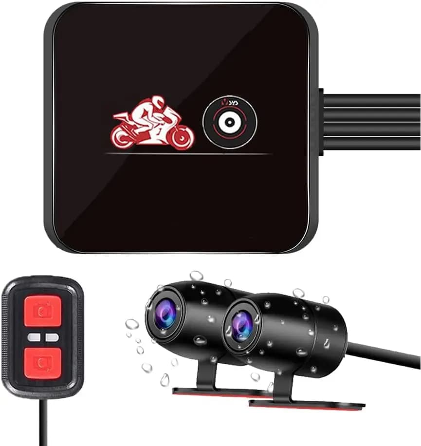 Dash Cam for motorcycle, HD1080P night vision, waterproof WiFi, 130 ° Grandangle, G sensor, loop recording