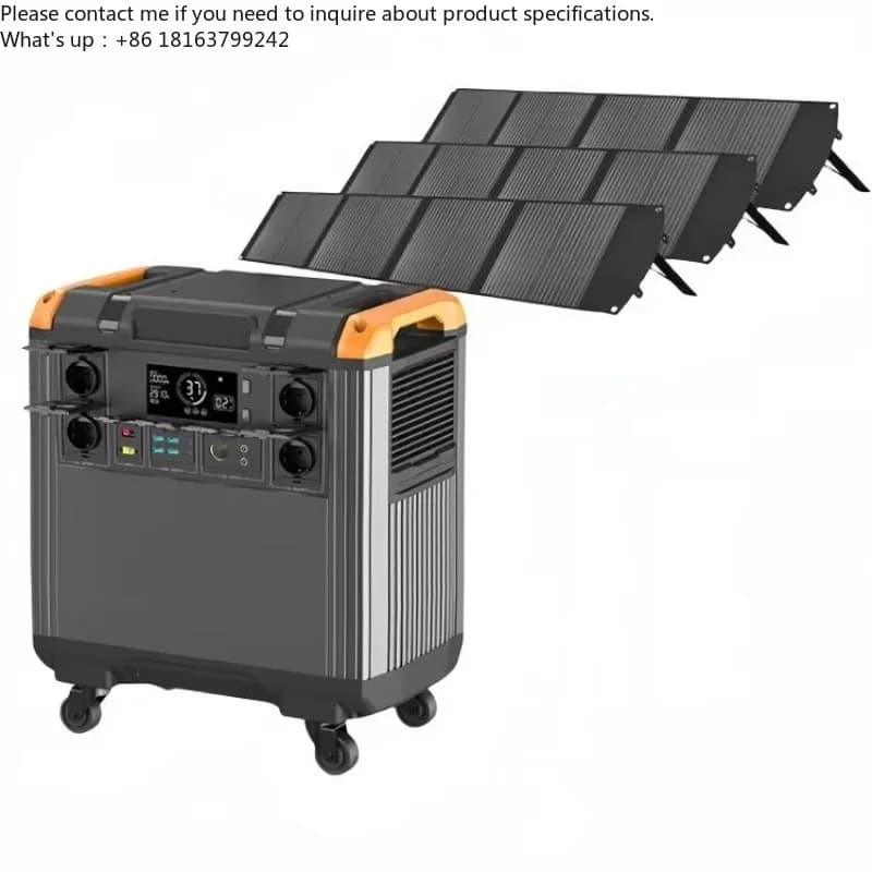 Generatore Solare Portatile da 3000W con MPPT, Avviatore di Emergenza, Batteria Esterna e Compressore d'Aria per Caravan, Camper e Furgoni