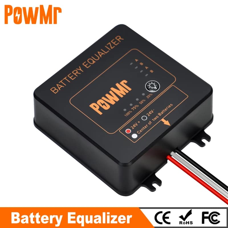 Equalizzatore batteria PowMr Bilanciatore batteria per sistema 24V 36V 48V Regolatore di carica solare per batterie al piombo AGM inondazione gel