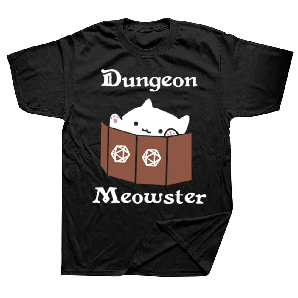 Dungeons and Dragons cat uomini e donne T-shirt costume divertente T-shirt in puro cotone giocatore di gioco amante regalo di compleanno costume Y2K