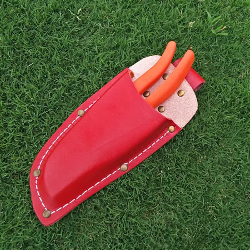 PU leather sheath for garden shears, shearing scissors case, gardening tool bag, for transport and conservation