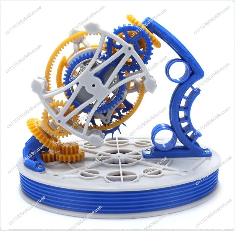 For Twin Axis Tourbillon Models, Metal Clockwork Power 3D Printing Pendulum Clock Machinery, Table Top Ornaments