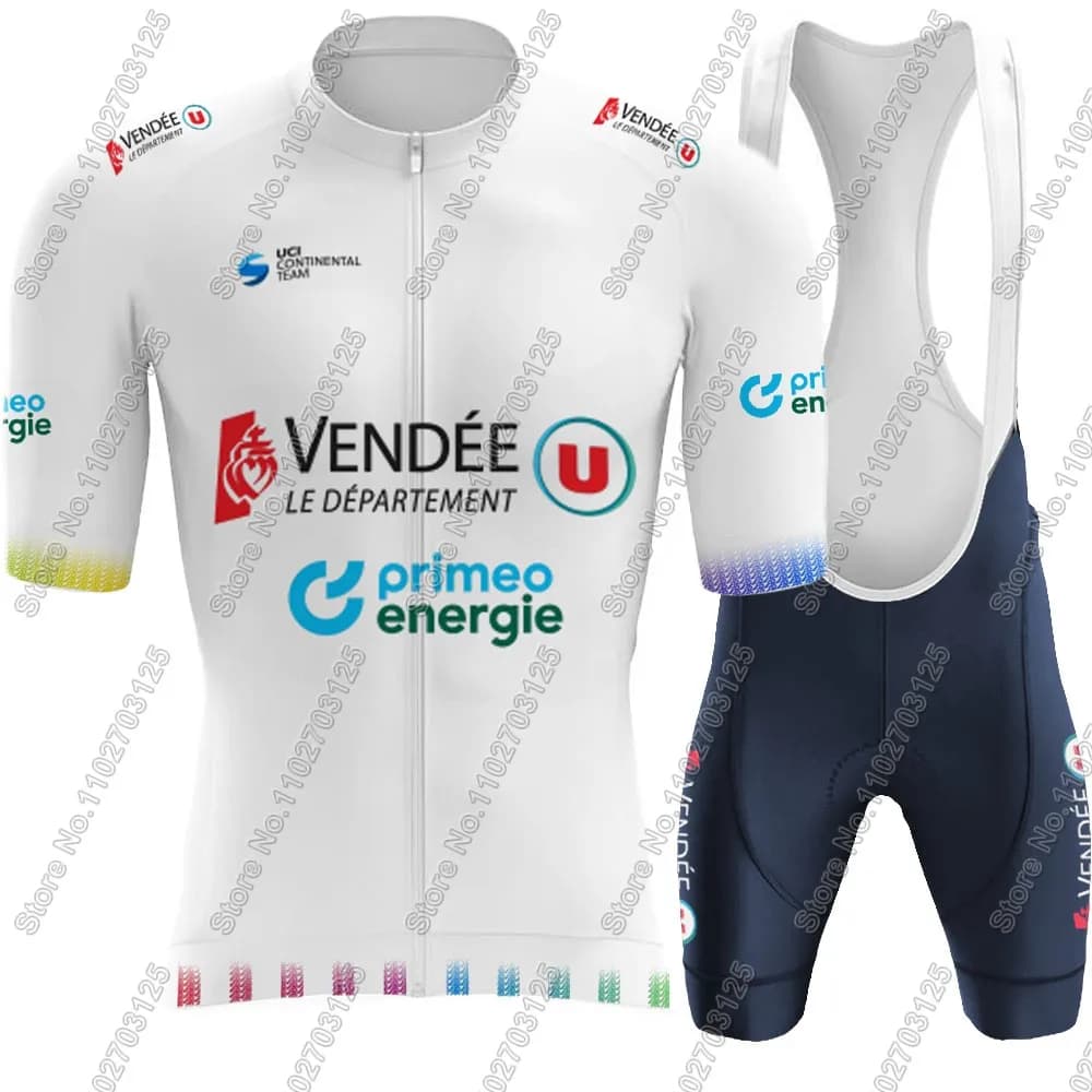Maglia da ciclismo della squadra francese 2025 Set abbigliamento da bicicletta estivo camicie da bici da strada tuta pantaloncini con bretelle da bicicletta MTB Ropa Maillot