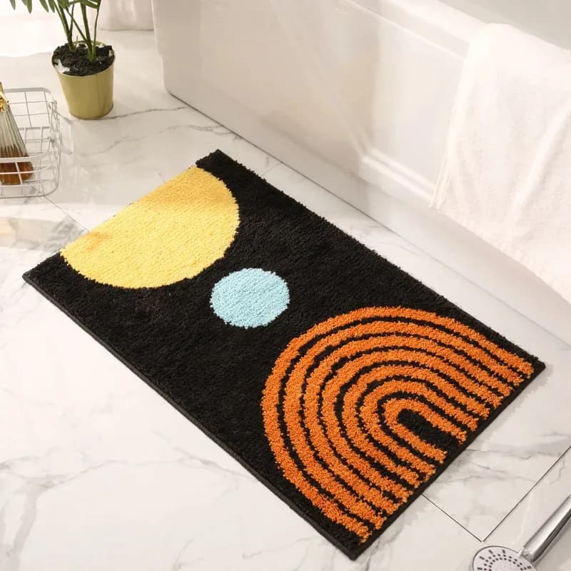 Tappetino da Bagno VIKAMA con Design Astratto Moderno, Antiscivolo e Ultra-Assorbente, Morbido Tappeto di Lusso per Bagno e Zona Lavabo ​