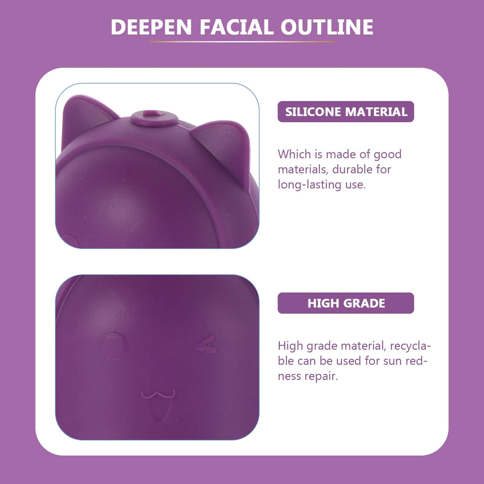 Massaggiatore Facciale con Stampo in Silicone per Ghiaccio, Strumento Multifunzione per Raffreddamento, Lifting Cutaneo e Riduzione dei Pori