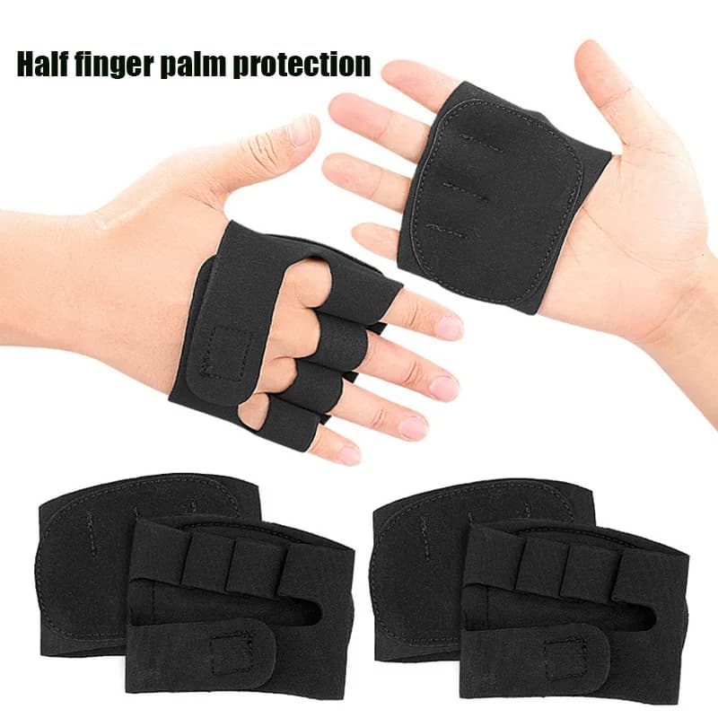 1 paio di guanti per sollevamento pesi con protezione del palmo guanti a quattro dita Fitness guanti da allenamento con mezze dita antiscivolo