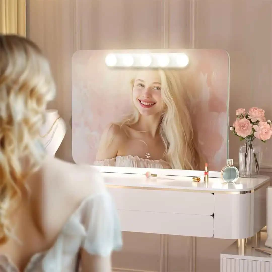 LED Cosmetic Mirror Light, 3 Color Adjustable Brightness, USB Powered Toilet Lamp, Suitable for Mirrors and Bathroom Drawers