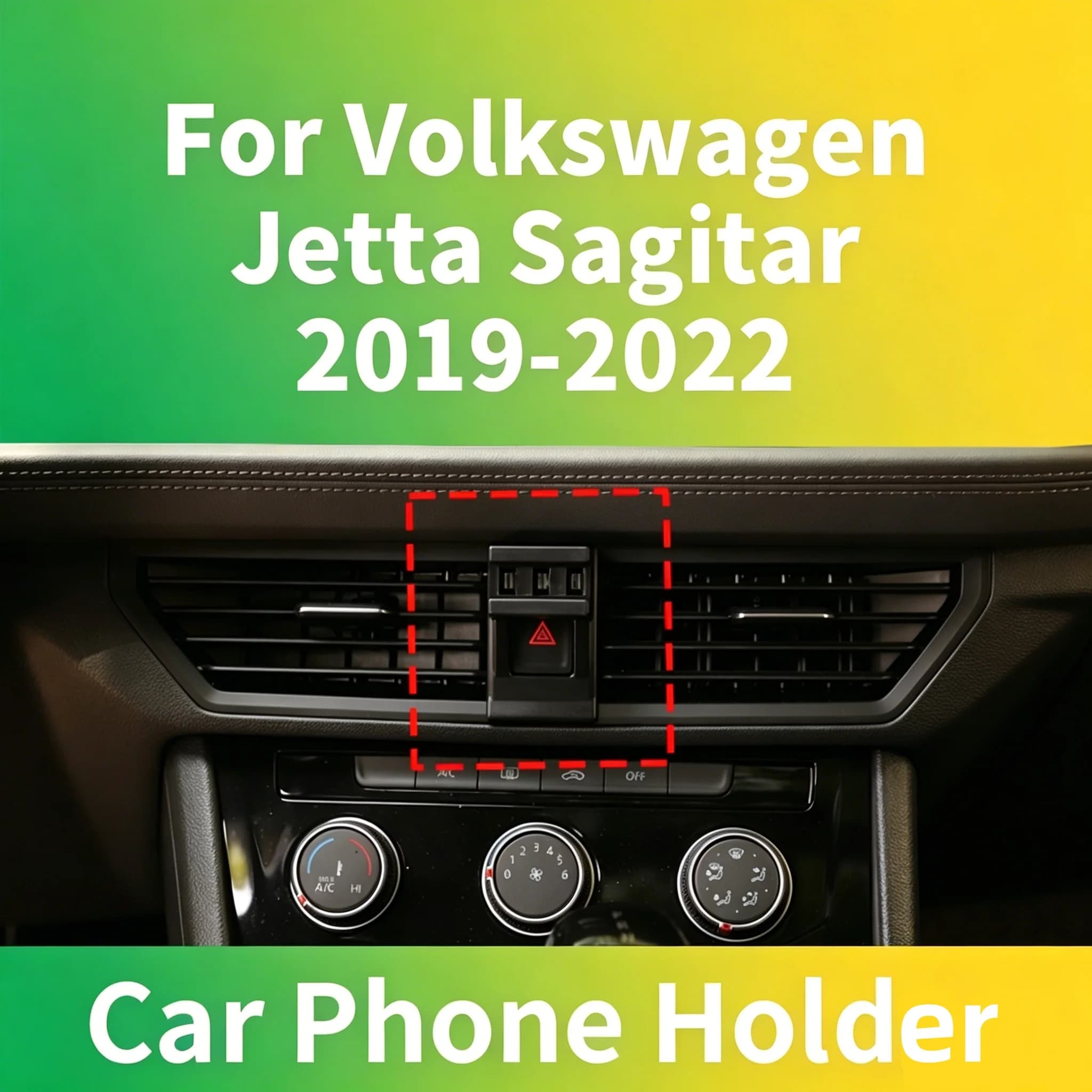 Premium Clip-on Phone Mount Base for Volkswagen Jetta Sagitar 2019-2022 Custom Fit to Original Structure Car Interior Accessory