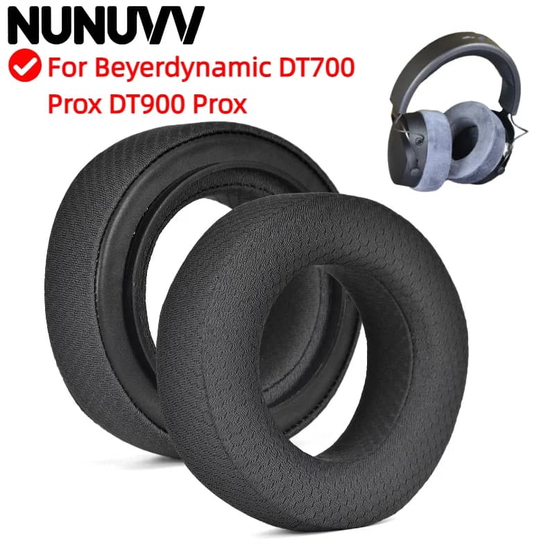 NUNUVV Sostituzione del Calcio Traspirante maglia Cuscinetti Auricolari Copertura Per Beyerdynamic DT700 Prox DT900 Prox Gaming Cuffie Auricolari 9.30