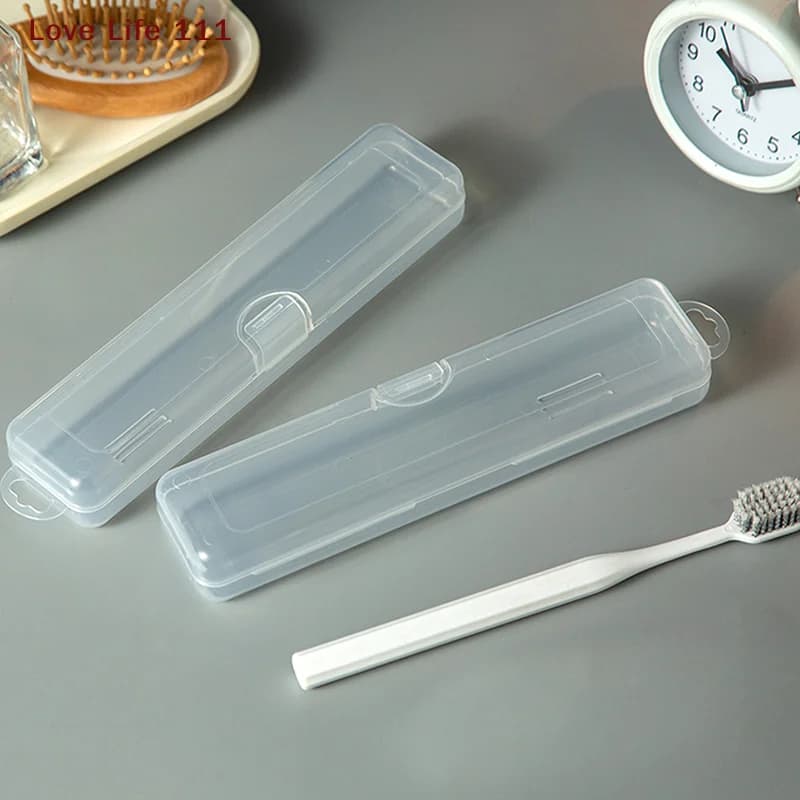 Nuovo Portaspazzolino Trasparente, Custodia Organizer da Viaggio, Contenitore Portaspazzolino in Plastica, Scatola Porta Dentifricio