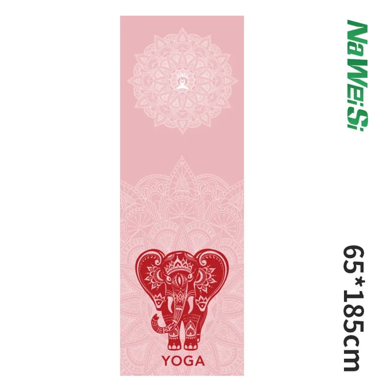 New Yoga Cover in Microfiber Bifacial 63*185cm, Decorative Print, Soft, Breathable, Foldable, Absorbent, Drill for Open Exercises