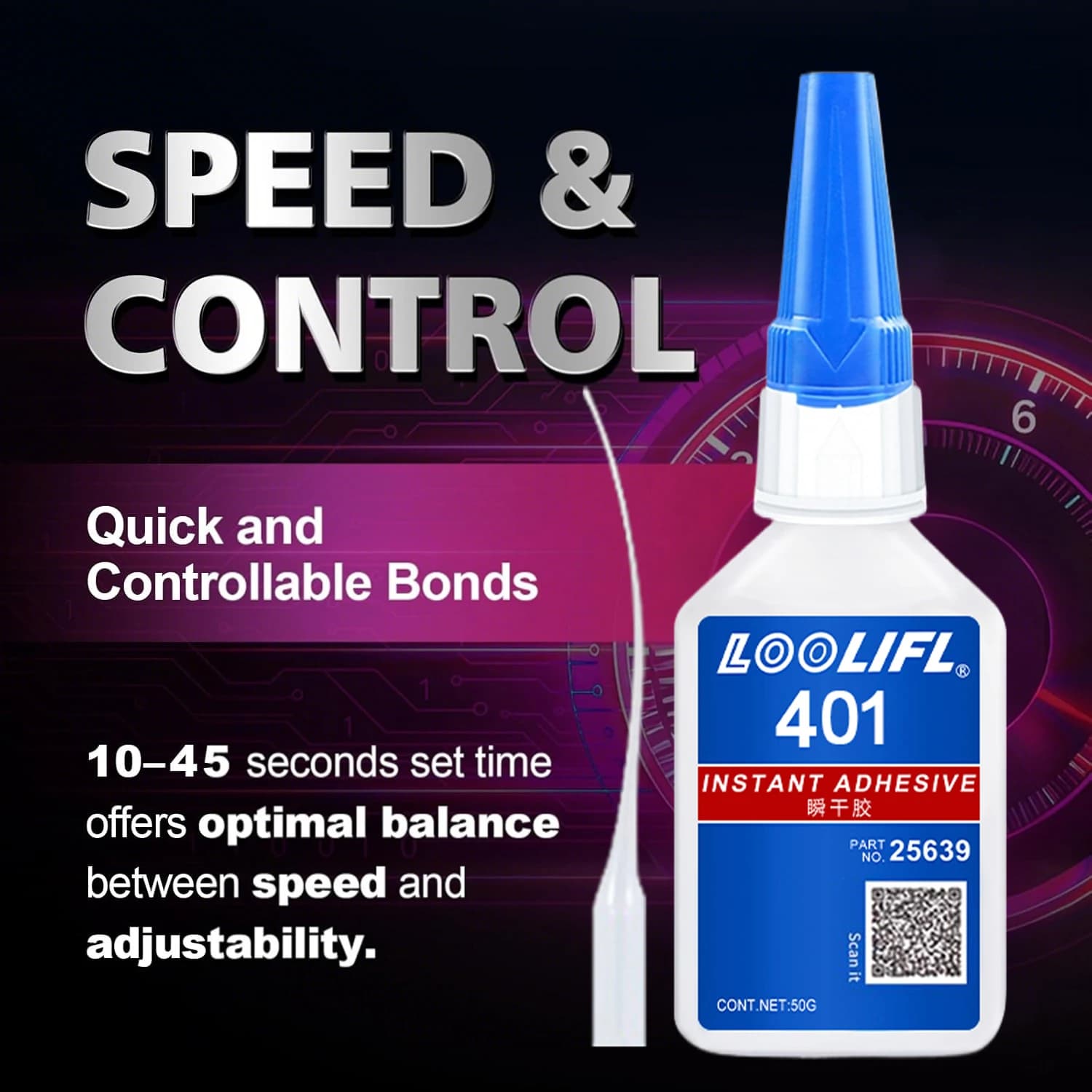 1-3pz 50g, 401 Super Colla, Adesivo cianoacrilico a secco istantaneo, Adesivo per artigianato fai da te in ceramica, Magia della riparazione in ceramica, potente adesivo universale per ceramica/legno/metallo/vetro .