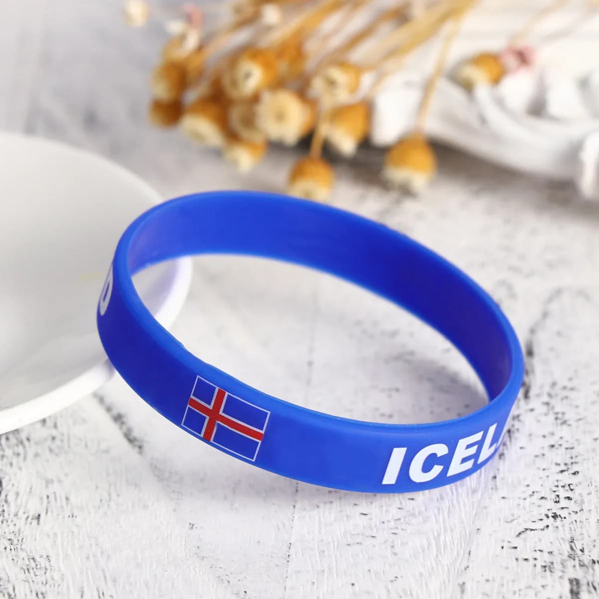 6 Pezzi Braccialetti in Silicone a Tema Nazionale, Morbidi e Confortevoli, Braccialetti Sportivi per Tifosi di Calcio con Bandiera