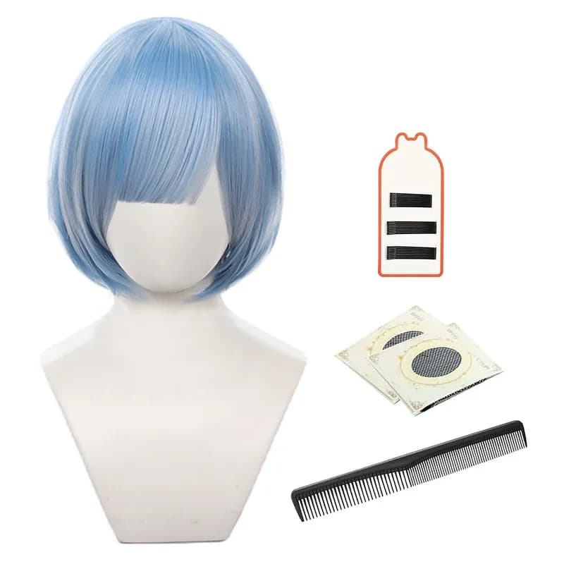 Re:Life In A Different World From Zero Anime Rem Parrucca Cosplay Rose Net Fibra sintetica Dimensioni regolabili Resistente al calore4;v'5,f;6.j;8'