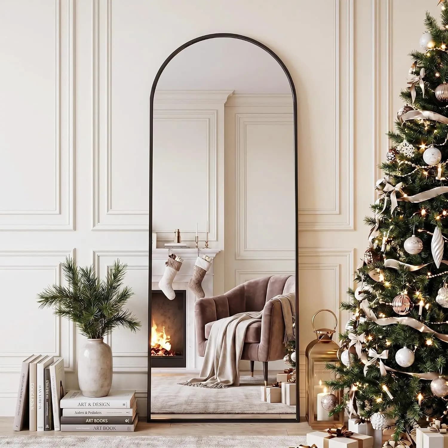 Full Length Mirror, 59" x 18" Arched Full Body Mirror Large Standing Floor Mirrors, Mirrors for Bedroom, Bathroom,, Customized