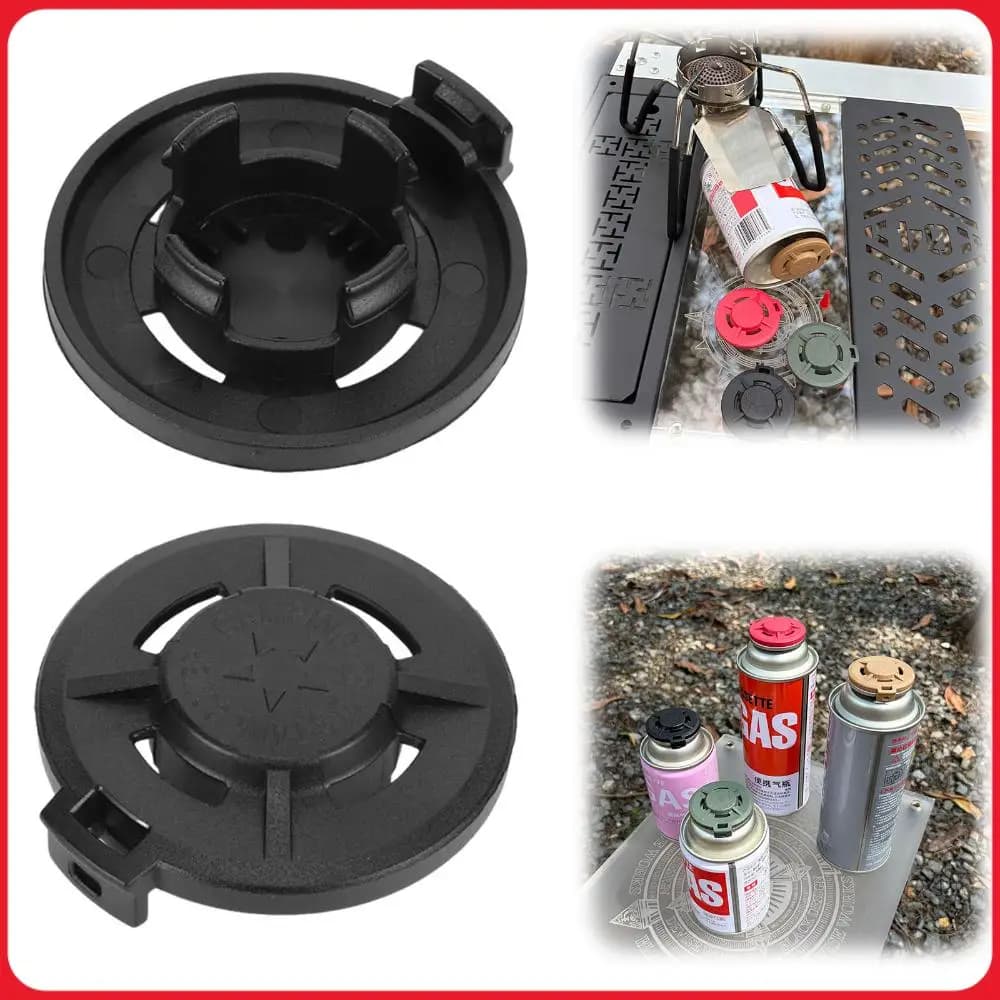 4-Pack Butane Fuel Canister Protective Caps with Inflator Nozzle Gas Fuel Canister Caps Leak-Proof for CB-Type Tanks Camping