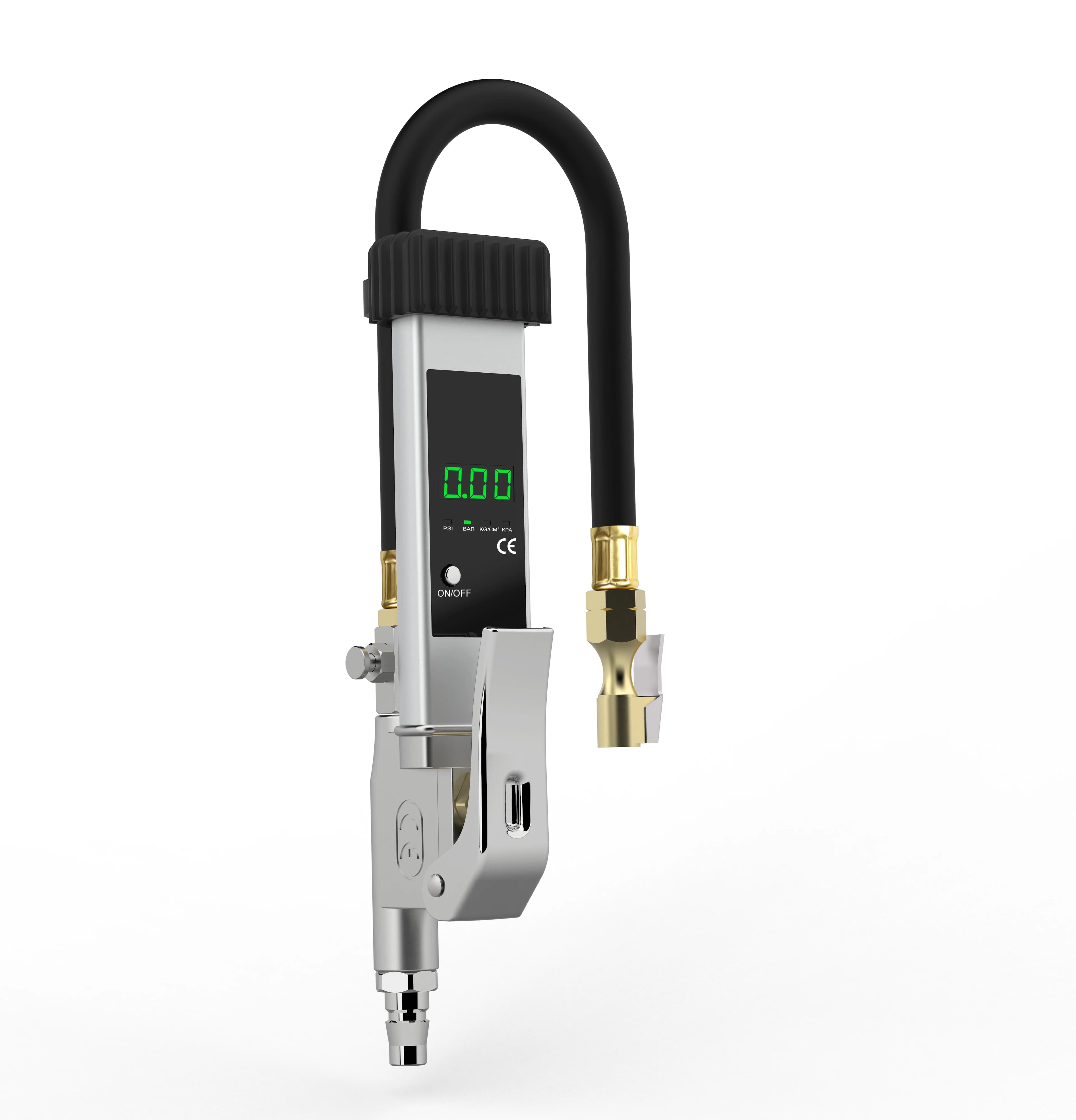 Manometro Digitale LED Portatile per Pneumatici Auto con Valvola di Estensione e Gonfiatore ad Alta Precisione (0.2PSI) - Strumento da Garage