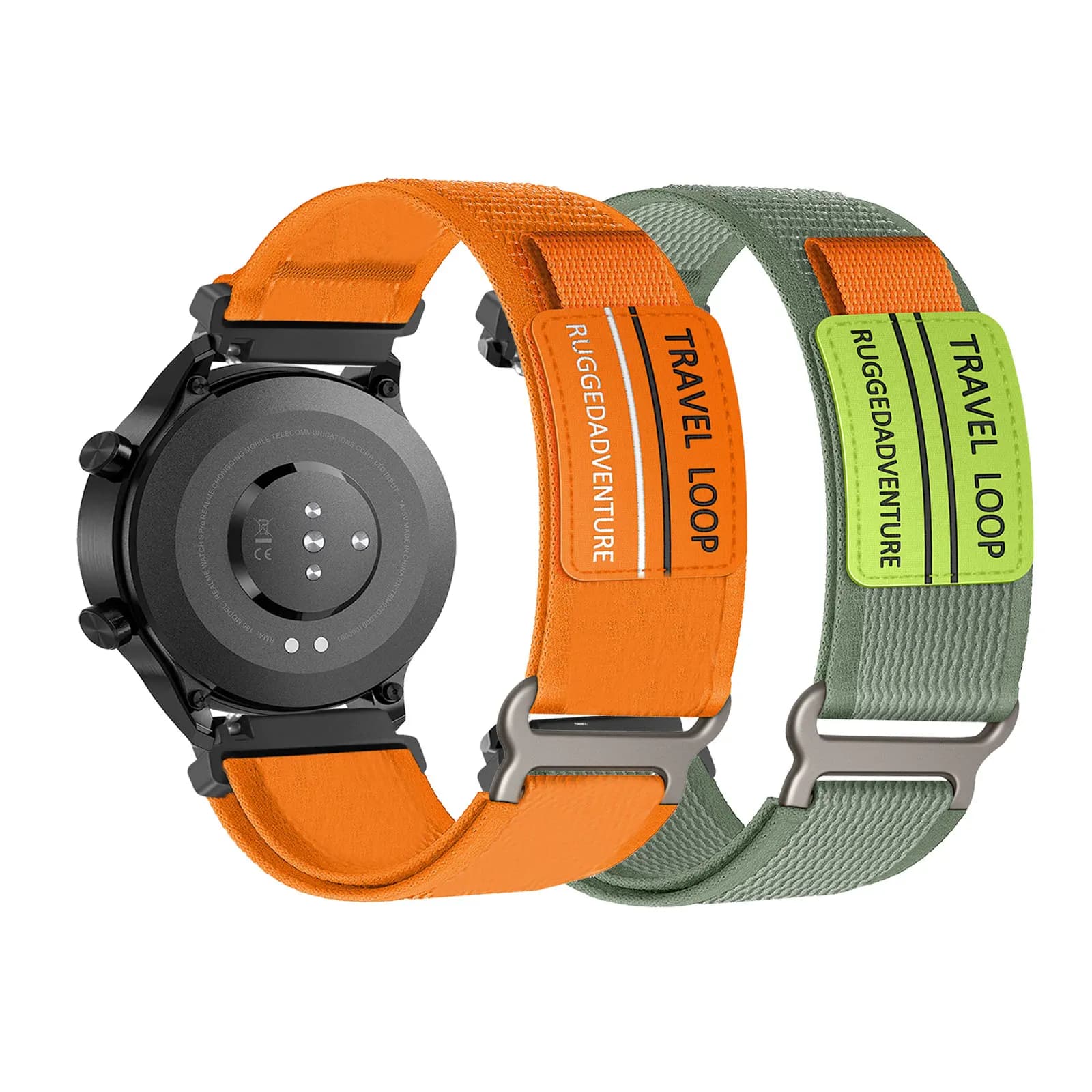 2 cinturini in nylon con velcro per Realme Watch 3 Pro/Watch 3/Watch 2/Watch 2 Pro/Watch S/Watch S Pro