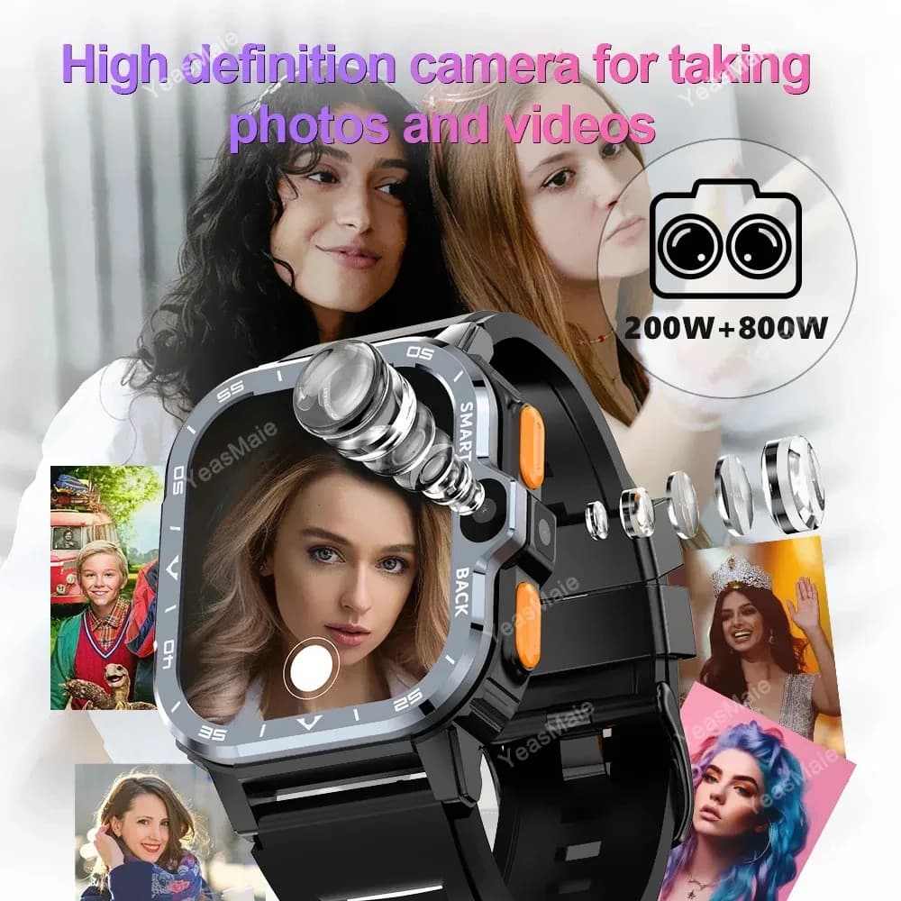 NUOVO PGD Android Nero Astuto Della Vigilanza Degli Uomini GPS 16G/64G ROM di Archiviazione HD Doppia Fotocamera NFC 4G SIM Card WIFI Senza Fili Veloce Accesso Alla Internet
