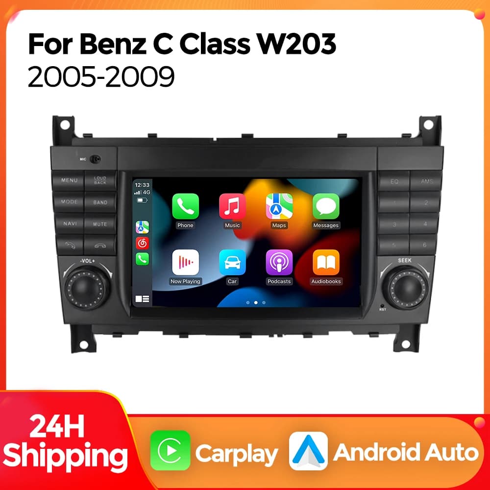 MEKEDE Android Carplay Autoradio multimedia player for Mercedes Benz CLC W203 class C180 C200 CLK200 CLK W209 Autoradio