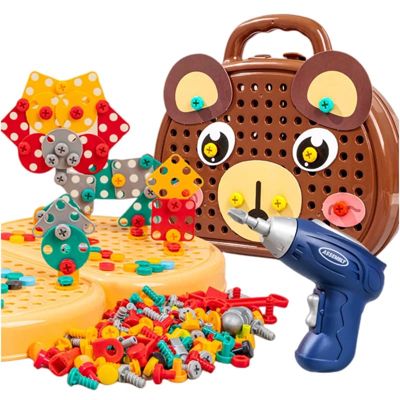 I bambini fingono di giocare a vite elettrica simulazione manutenzione cassetta degli attrezzi giocattoli fai da te set giochi educativi per neonati cassetta degli attrezzi regali giocattolo