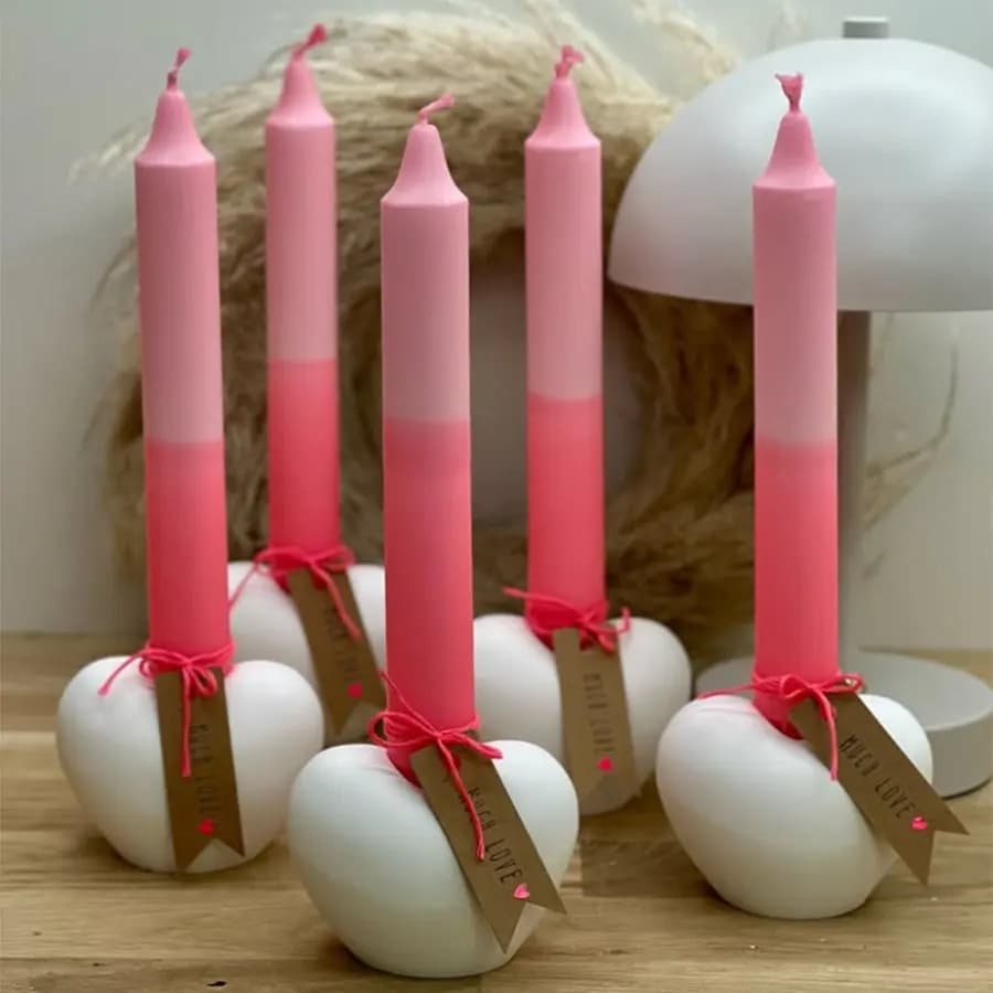 Stampi in Silicone 3D a Forma di Cuore per Candele e Creazioni in Resina - Decorazioni Non Elettriche per San Valentino