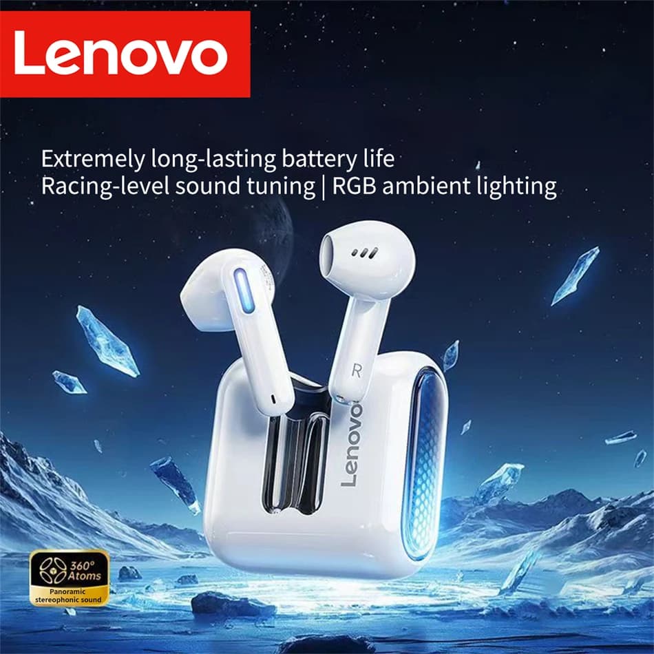 Choice Lenovo EA189 Gaming Headset Wireless Bluetooth 6.0 Sports Headset 35H Battery Life Waterproof ANC Noise Reduction Earbuds