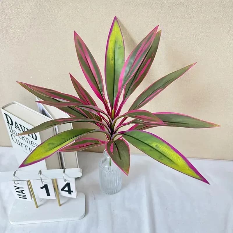 52cm Artificial Green Plant Potted Simulation Foliage for Home Decoration Living Room Table Desktop Green Leaves Interior