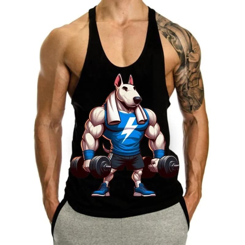 Gym bodybuilding fitness vest Men's Running Sports Tanks Breathable summer vests without sleeves with rear straps