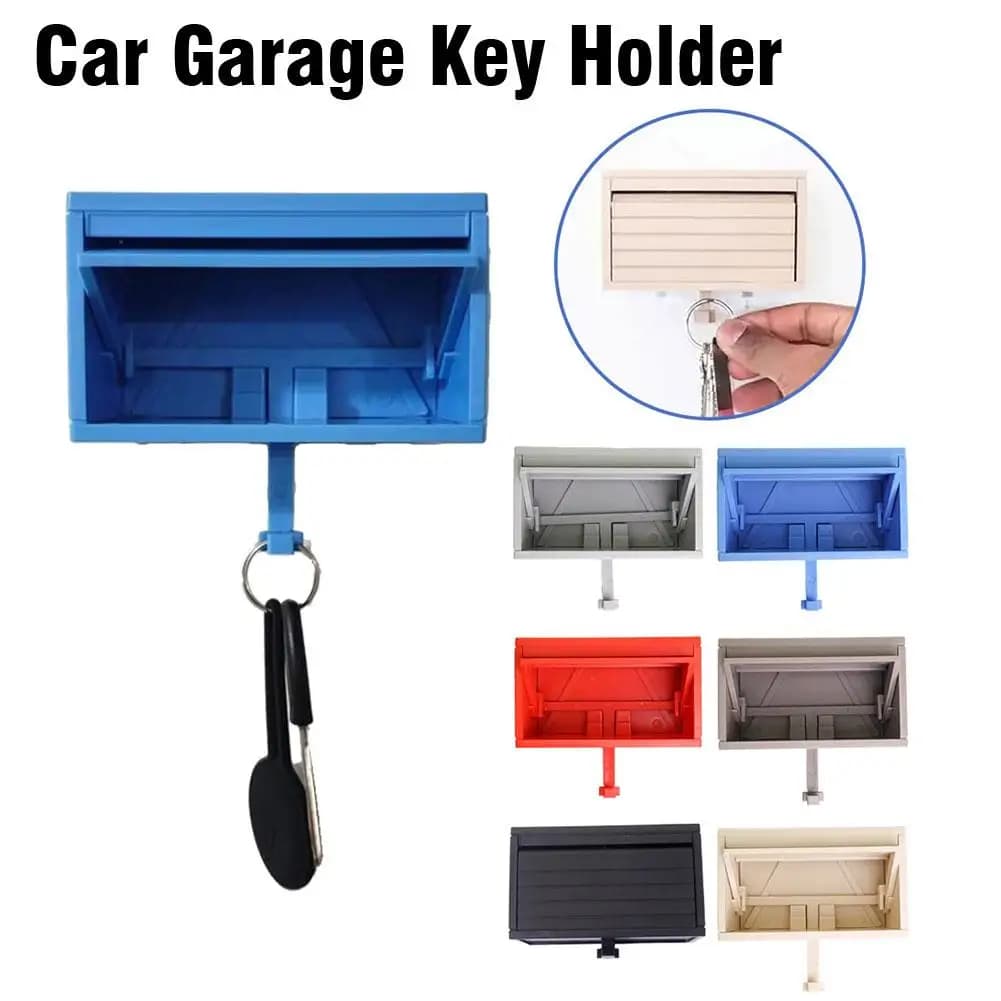 Portachiavi per garage per auto con porta di apertura Portachiavi salvaspazio durevole per gli appassionati di veicoli Regalo creativo Forniture per riporre le chiavi